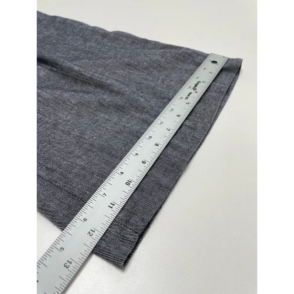 Banana Republic Womens Navy Linen Blend Wide Leg Crop Pants 8 Preppy Office